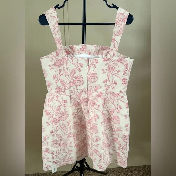 NWT Commense Pink Floral Jacquard Dress Size Large - Picture 2 of 2
